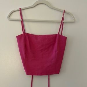 Zara lace up crop top